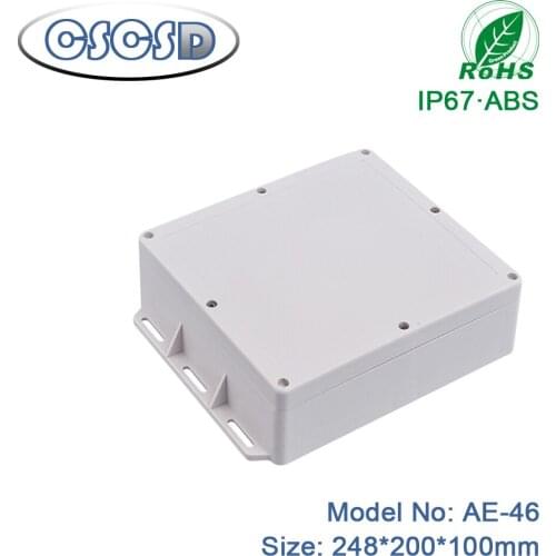 1pcs/lot 248*200*100mm abs plastic enclosures for electronics diy plastic project box ip66 wall mounted waterproof enclosure