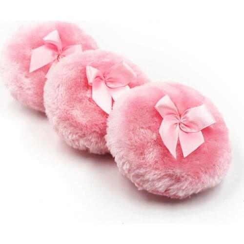 1Pc Cute Powder Puffs Fluffy Plush Comfortable Dusting Soft Blending Body Puff For Foundation Beauty Makeup Pink