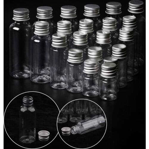 10pcs Empty Bottle Plastic Aluminum Cap Lotion Cream Storage Liquid Sampling Bottle Multifunction Refillable Travel Supplies