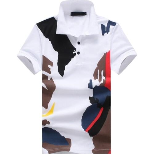2018 Fashion Trendy Summer Camouflage Polo Short Sleeve Cotton Polo Shirts Casual Clothing US Size S-2XL