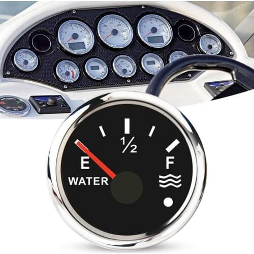 52mm Water Level Gauge 0-190 Ohm Switchable 240-33 Ohm Water Tank Level Meter Waterproof Boat Car Gauges with Alarm