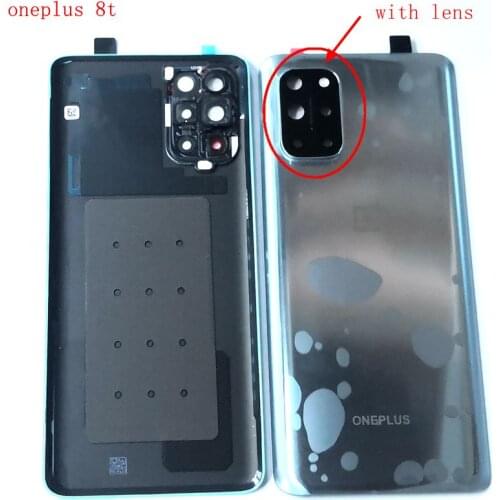 6.55" Original For oneplus 8T Battery cover back rear door housing For one plus 8t back frame glass lens KB2001 KB2000 KB2003