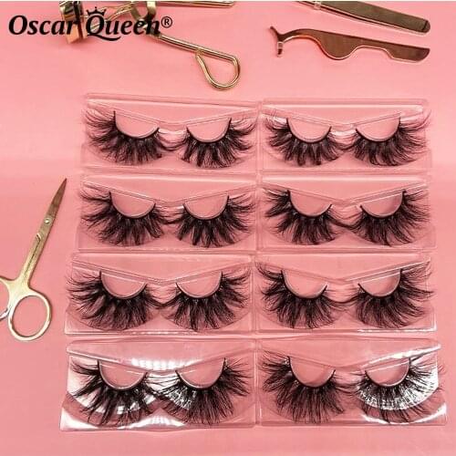 8D 25mm False Eyelashes Wholesale 3/5/10 Pairs 3D Mink Lashes Fluffy Bulk Makeup Lashes Natural Wispy Magnetic Eyelashes