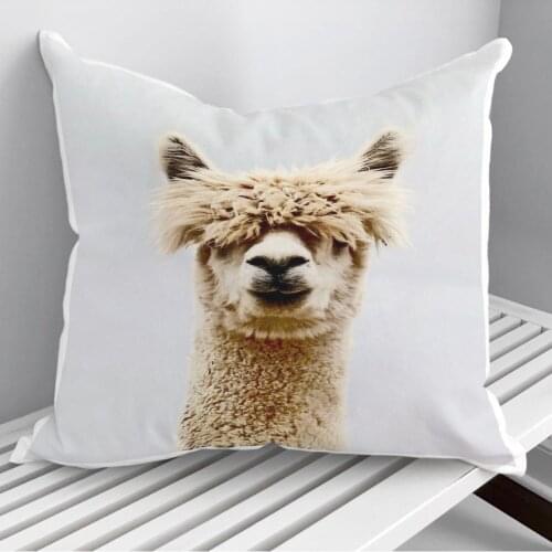 Alpaca color Throw Pillows Cushion Cover On Sofa Home Decor 45*45cm 40*40cm Gift Pillowcase Cojines Dropshipping
