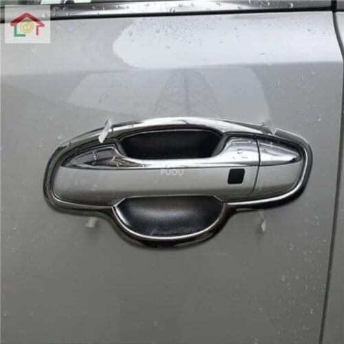 Car sticker styling detector trim ABS chrome external door bowl lamp frame parts hood 4/8pcs For Kia Sportage KX5 2016- 2020