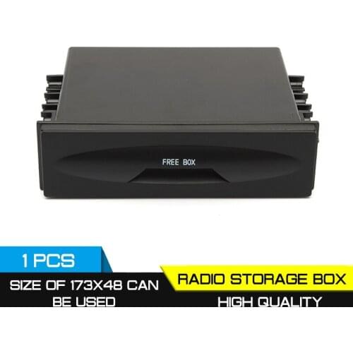 177x50x120mm Car Storage Box CX-38 Single Layer auto Single Din Dash Radio Installation Pocket-Kit Black Plastic Universal