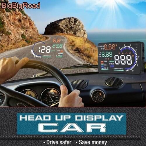 BigBigRoad Car HUD Head Up Display For MB Benz C GLA E Class W202 W203 W204 W205 X156 W211 E320 E280 E300 Refkecting Windshield