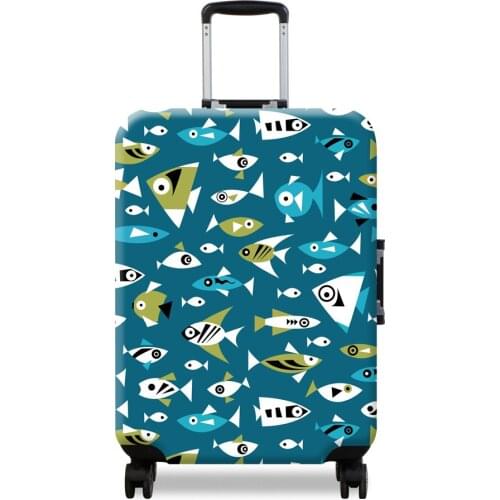Cartoon Fish Elastic protective cover Thickening elasticity Travel accessories Man and woman Trolley Suitable for 18-32 inches