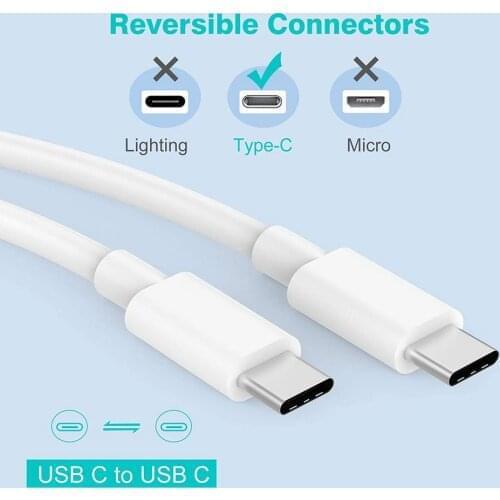 2m/6.6ft USB C To USB C Cable Type-C To Type-C Cable 100W 5A PD USB Type C Cable For Tablets, Laptops, Smart Phones