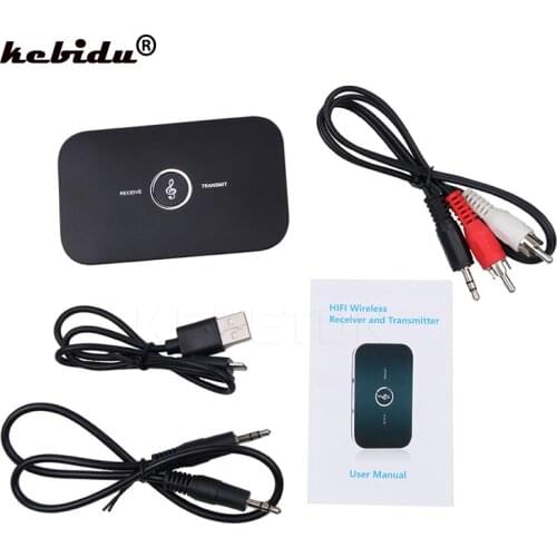 Kebidu New 2 in 1 Bluetooth 5.0 Audio Transmitter Receiver Hifi Wireless A2DP Aux 3.5mm Music Sound Converter for Tablet Speaker
