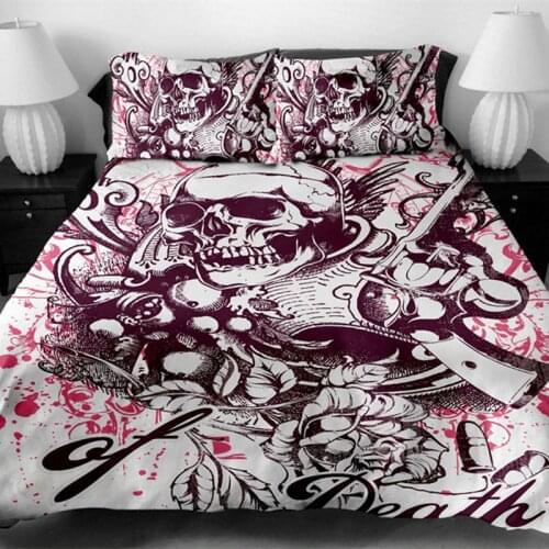 Fanaijia 3D printed skull Bedding Set King size sugar skull Print Duvet Cover set with pillowcase AU Queen Bed best gift bedline