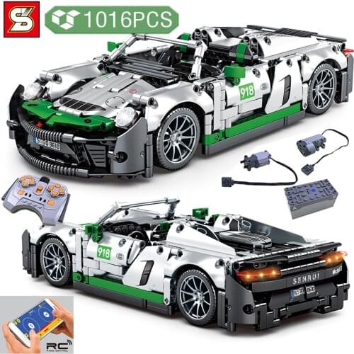 SY BLOCK Technical Expert Sports Car Building Blocks Creator Famous Racing Vehicle Model Bricks Educational Toys For Boys