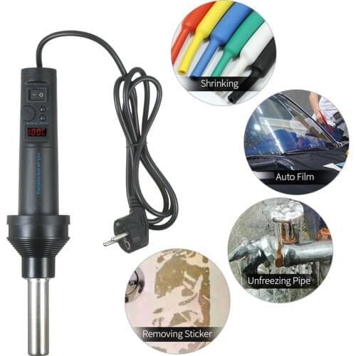 Mini Heat Gun 420W Portable Hot Air Gun Digital Screen Adjustable Temperature & Air Flow Handheld Industrial Heat Gun for DIY