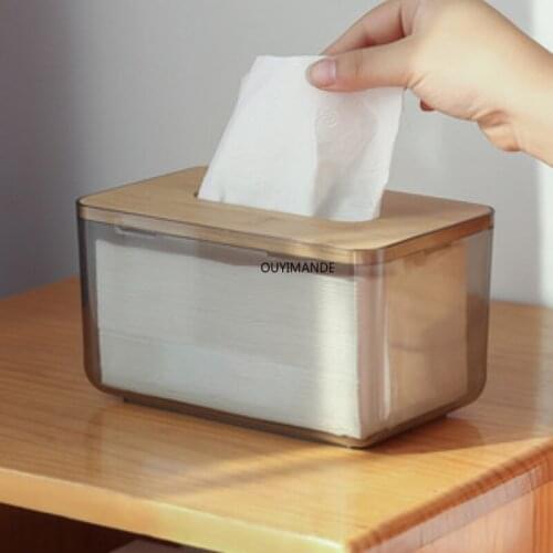 Nordic Minimalist Creative Tissue Box Living Room Kitchen Bathroom Accessories Paper Tray Restaurant Napkin Paper Tray