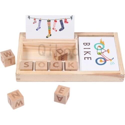 Montessori Training Toy Little bird 3D Spell words Toy Wooden Mathematics Brain Training Early Educational Toys Learning Toy