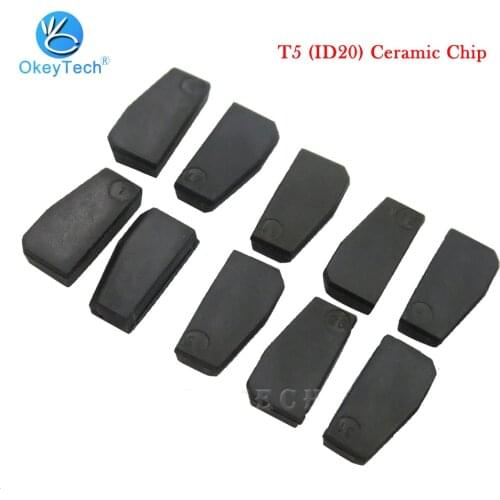 OkeyTech 5/10/20 PCS Professional T5 ID20 Car Key Chip Transponder Carbon Blank For Fiat For Benz Honda Copy Locksmith Tool