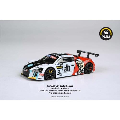 PARA 1:64 Audi R8 LMS Diecast Collection of Simulation Alloy Car Model Children Toys