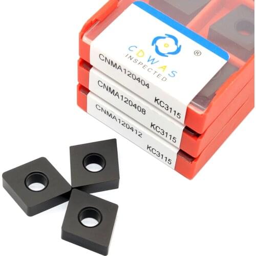 10PCS CNMA120404 CNMA120408 CNMA120412 KC3115 Flat Carbide Inserts High Quality External Turning Tool Lathe Tools For Cast Iron