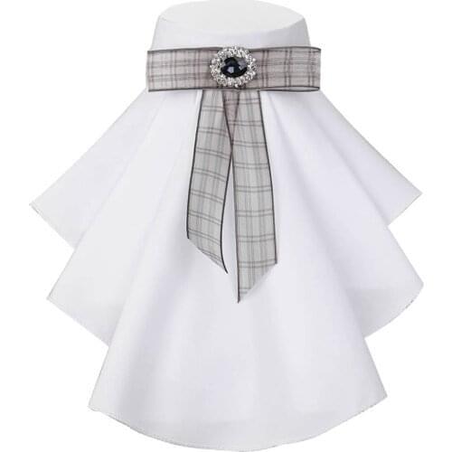 Fake collar Victorian Renaissance Detachable Ruffled Jabot Neck Collar Stage Party Steampunk Costume Accessory Detachable collar