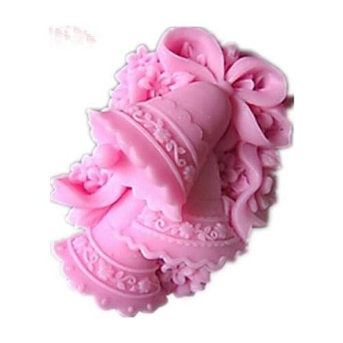 Christmas Bells Silicone molds Christmas Bells soap mold silicone soap molds silica gel die bell Aroma stone moulds candle mould
