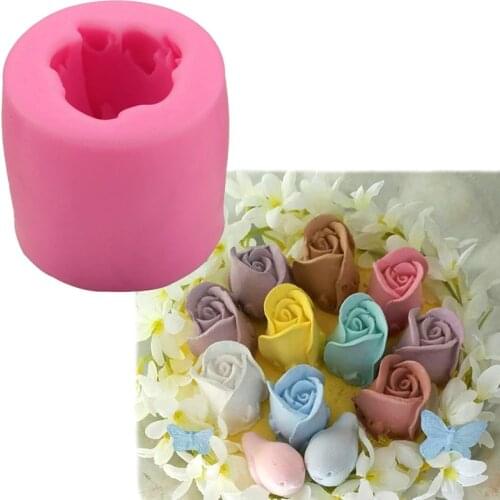 Roses Tulips 3 D Silicone Mold Sugarcraft Cupcake Baking Mold Fondant Cake Decorating Tools