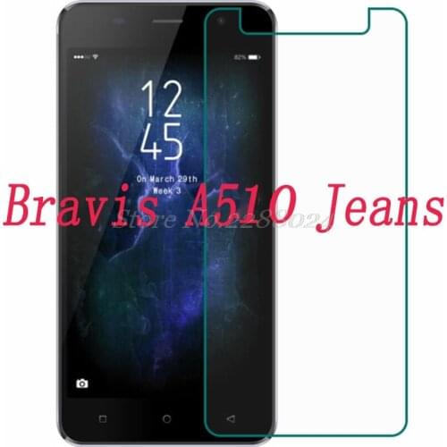 Smartphone 9H Tempered Glass for Bravis A510 Jeans 5" Explosion-proof Protective Film Screen Protector cover phone