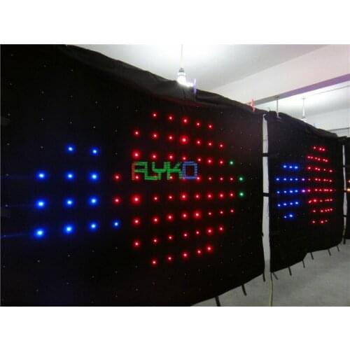 Aliexpress fabric led curtain p18 2*3m free shipping