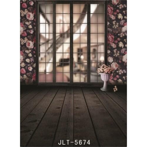 Fabric Cloth Backgrounds for Photos Window Wooden Floor Computer Printed Wedding Children Photography Backdrops for Photo studio