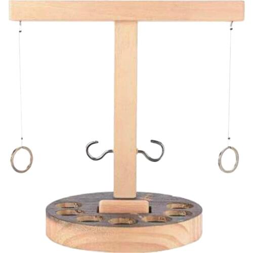 Fun Party Toys Wooden Ring Toss Game Toss Hook Board Games Montessori Toy Party Bars Drinking Interactive Game Throwing Ring