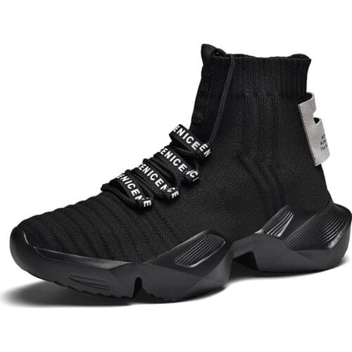 ZhuZunZhe High Top Fashion Mens Sock Sneakers Men Casual Shoes Breathable Men Shoes Non-slip Comfortable Footwear Trend