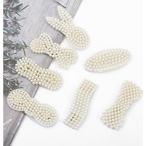 1Pc Silver Color Ivory Metal Pearl Hairpins Shinning Girls Hair Clips Barrettes Headwear Hair Clamps Styling Tools Accessories