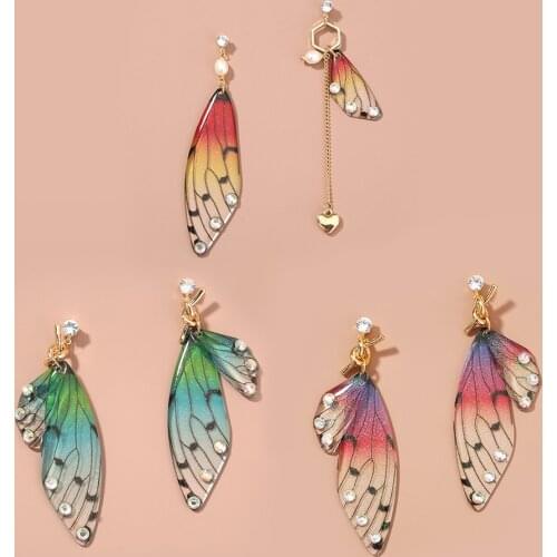 Fashion Simple Cicada Wing Long Earrings Personality Charm Jewelry Woman Creative Valentines Day Gift Wholesale