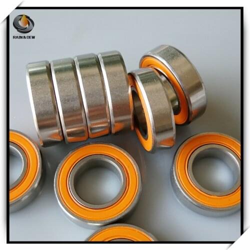 2Pcs S6800 2RS Size 10x19x5mm ABEC7 Stainless Steel Ceramic Ball Bearing