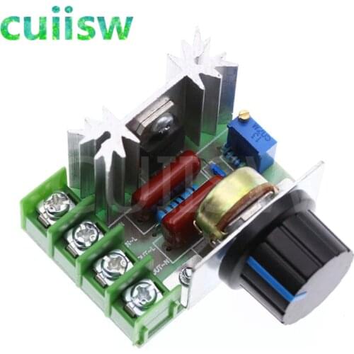 10PCS/LOT AC 220V 2000W SCR Voltage Regulator Dimming Dimmers Speed Controller Thermostat