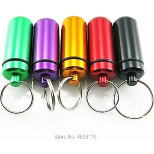 100pcs/lot Cylinder Aluminum Pet ID Tags for Large Dogs, Carry-home Medicine Bottle for Treval Mix Colors