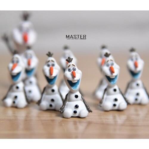 12PCS/Lot 3cm High quality small size Disney ice snow edge Olaf model toy DIY
