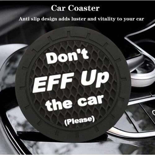 2PCS Car Coaster Car Cup Holder Universal Non-slip Mat Insert Coaster 2pack Novel Style Hold Mats Car Interior Accessories