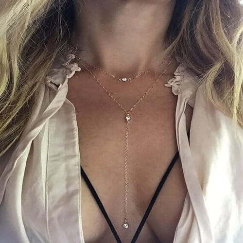 2019 designer original zirconia y necklace, lasso necklace, minimalist drop necklace, gift for girls factory direct
