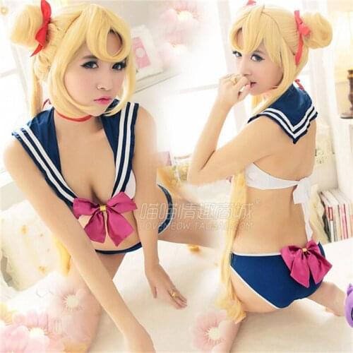 2021 Sexy Women Girls Anime Sailor Mooon Cosplay Costume For Ladies Tsukino Sex Waist Training Corsets Brief Bar Cos Set Fashion