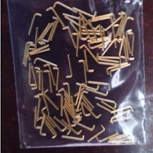 26pcs D0.6mm*7mm*2mm module power L-type pin elbow head straight needle gold-plating