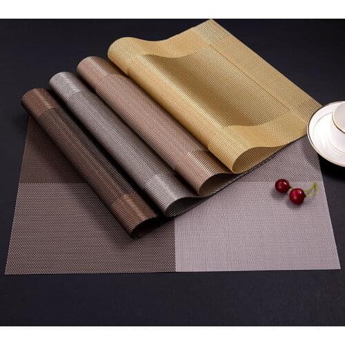 4 Pieces Insulated Mat Western Nordic Anti-hot Pad PVC Insulation Waterproof Plate Cup Coasters