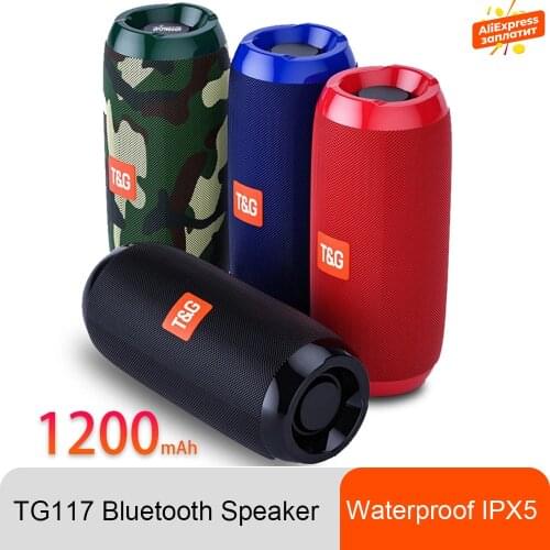 Bluetooth Speaker Outdoor Waterproof Portable Column Loudspeaker TF Card FM Radio Aux Input Wireless Box Speaker