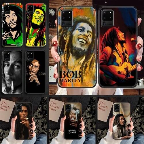 Bob Marley Singer Phone case For Samsung Galaxy Note 4 8 9 10 20 S8 S9 S10 S10E S20 Plus UITRA Ultra black silicone Etui luxury