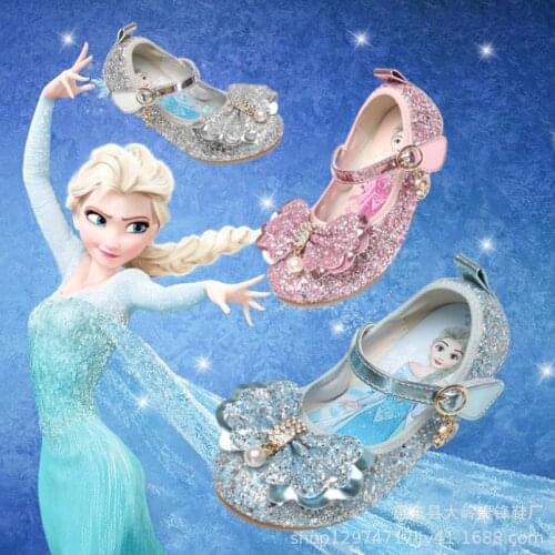 Disney children sandals summer new girls princess shoes baby elsa frozen crystal shoes baby boy sandals for girls school party