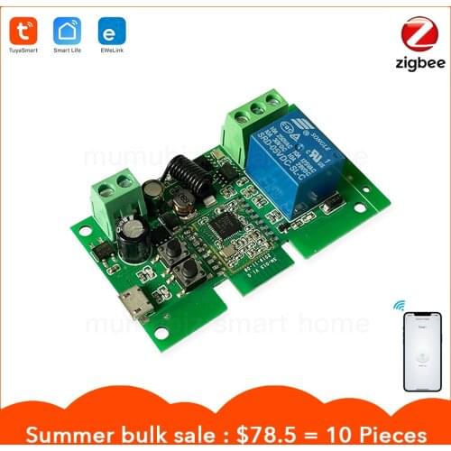 10 Pieces Tuya Zigbee Inching Switch ,USB 5V 7-32V DIY Smart Module, Works with eWeLink Zigbee Bridge, Voice Control by Alexa