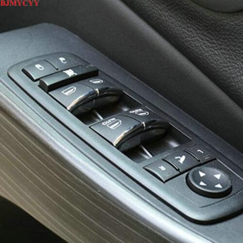 BJMYCYY car styling ABS 7PCS/SET Car window lift buttons decorate sequins For Jeep Cherokee car accessories