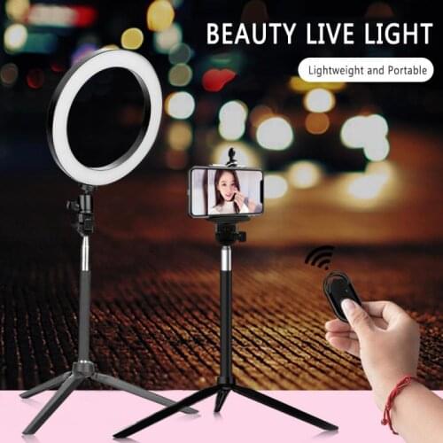 20cm Photographic Lighting 3200K-5500K Dimmable Led Ring Light Lamp Photo Studio Phone Video Beauty Makeup With Tripod