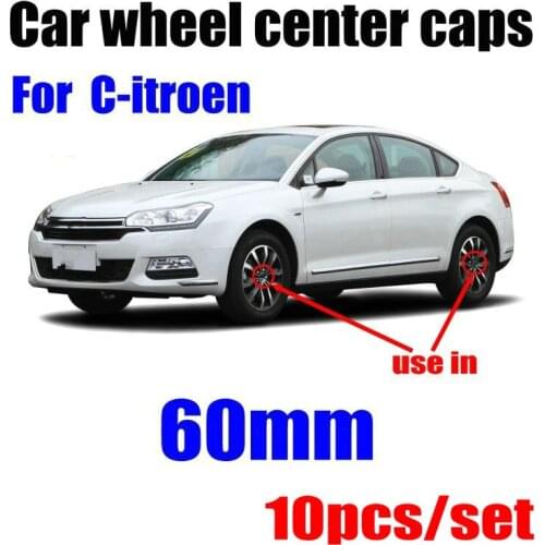 10pcs 60MM Car Wheel Center Hub Caps Badge Emblem Decal Wheel Rim Cover For Citroens C1 C2 C3 C4 C5 C6 C8 C4L DS3 DS5 Car