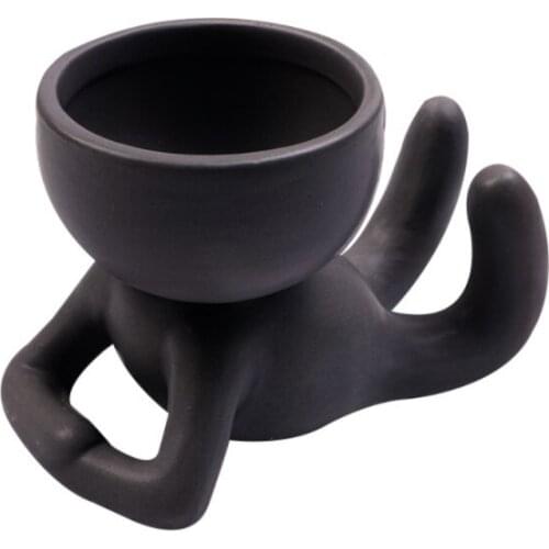 Creative Humanoid Ceramic Flower Pot Plant Pot Ceramic Crafts Succulent Flower Vase For Home Garden Office Desktop Decorations