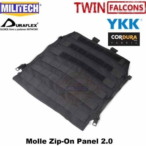 MILITECH Add On 2.0 Zip-On Molle Panel Platform for JPC CPC AVS Military Zipper Pack TWINFALCONS TW 500D Delustered Cordura